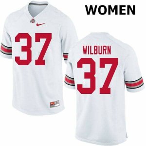 Women's Ohio State Buckeyes #37 Trayvon Wilburn White Nike NCAA College Football Jersey High Quality IDE6844AV